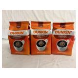 3 Bags of Dunkin Hazelbnut Coffee