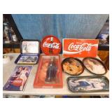 9 Coca-Cola Metal Trays and Signs 9 Coca-Cola Metal Trays and Signs