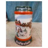 6 Budweiser Holiday Steins 6 Budweiser Holiday Steins