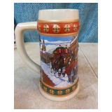 6 Budweiser Holiday Steins 6 Budweiser Holiday Steins