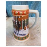 6 Budweiser Holiday Steins 6 Budweiser Holiday Steins