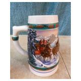 6 Budweiser Holiday Steins 6 Budweiser Holiday Steins