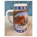 6 Budweiser Holiday Steins 6 Budweiser Holiday Steins
