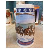 6 Budweiser Holiday Steins 6 Budweiser Holiday Steins