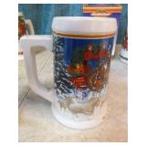 6 Budweiser Holiday Steins 6 Budweiser Holiday Steins