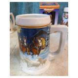 6 Budweiser Holiday Steins 6 Budweiser Holiday Steins