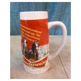 6 Budweiser Holiday Steins 6 Budweiser Holiday Steins
