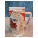 6 Budweiser Holiday Steins 6 Budweiser Holiday Steins