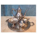 7 Piece Silver Plated Tea Service Set 7 Piece Silver Plated Tea Service Set