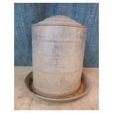 Vintage Galvanized Chicken Waterer Vintage Galvanized Chicken Waterer