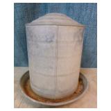 Vintage Galvanized Chicken Waterer Vintage Galvanized Chicken Waterer