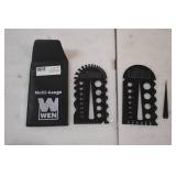 WEN ME210G Metric and Imperial Metal Thread Pitch Multi-Gauge with Carrying Case, Two Pack