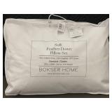 Bokser Home Soft Feather Down Pillow Set, Standard/Queen