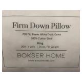 Bokser Home Firm Down Pillow - King, 700 Fill Power