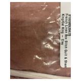 French Linen Box Stitch Quilt Set King/Cal King Clay - Damaged