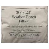 Bokser Home 20" x 20" Feather Down Pillow