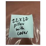 22x22 Throw Pillow with Cover - Terracotta