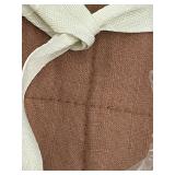 French Linen Box-Stitch Quilt, Saffron, Standard Size