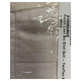 French Linen Box Stitch Quilt - Twin/Twin XL, White