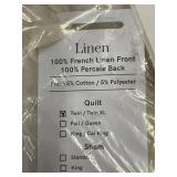 Twin/Twin XL French Linen Quilt - Damaged/Stained