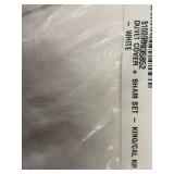 King/Cal King 100 Percent French Linen White Duvet Cover Sham Set