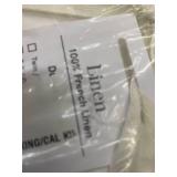 King/Cal King 100 Percent French Linen White Duvet Cover Sham Set