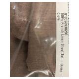 French Linen Queen Sheet Set - Clove