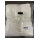 Bokser Home 100 Percent French Linen Duvet Cover, Full/Queen, Cream