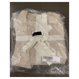 Sijo 100 Percent French Linen Bathrobe L XL Putty Heather