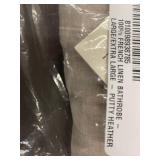 Sijo 100 Percent French Linen Bathrobe L XL Putty Heather