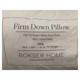 Bokser Home King Firm Down Pillow 700 Fill Power