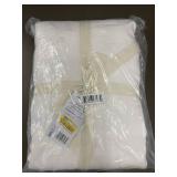 Set of 2 White Linen Curtain Panels, 50in x 84in