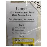 Full/Queen French Linen Quilt - Damaged