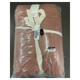 French Linen Box Stitch Quilt Twin/Twin XL Clay