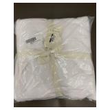 Full/Queen White 100 Percent French Linen Duvet Cover