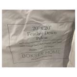 Bokser Home 20x20 Inch Feather Down Pillow with Bag