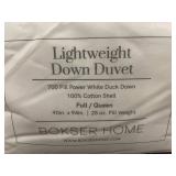 Bokser Home Lightweight Down Duvet, Full/Queen, 700 Fill Power