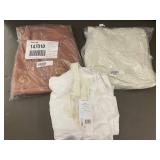 French Linen Bedding Lot - Sham Set, Bedskirt, Pillowcases