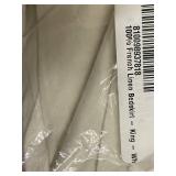French Linen Bedding Lot - Sham Set, Bedskirt, Pillowcases