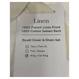 Bokser Home King/Cal King Linen Duvet Cover & Sham Set