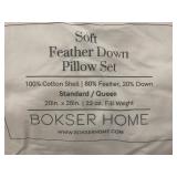 Bokser Home Soft Feather Down Pillow Set - Standard/Queen Size