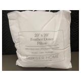 Bokser Home 20x20 Feather Down Pillow - Damaged