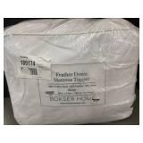 BOKSER HOME Queen Feather Down Mattress Topper - Damaged