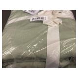 Full/Queen 100 Percent French Linen Duvet Cover - Sage Green