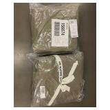 French Linen and Cotton Full/Queen Duvet Cover Set, Moss, As-Is