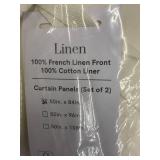 Linen Curtain Panels Set of 2, 50 x 84 Inches