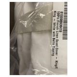 Boxer Home King Linen Duvet Cover and Cal King Bedskirt Set
