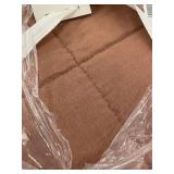 French Linen Box Stitch Quilt King/Cal King - Clay