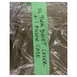 XL Twin Duvet Cover and Pillowcase Set Linen Cotton Blend