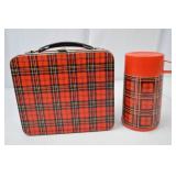 Vintage Aladdin Tartan Plaid Metal Lunchbox with Thermos Vintage Aladdin Tartan Plaid Metal Lunchbox with Thermos